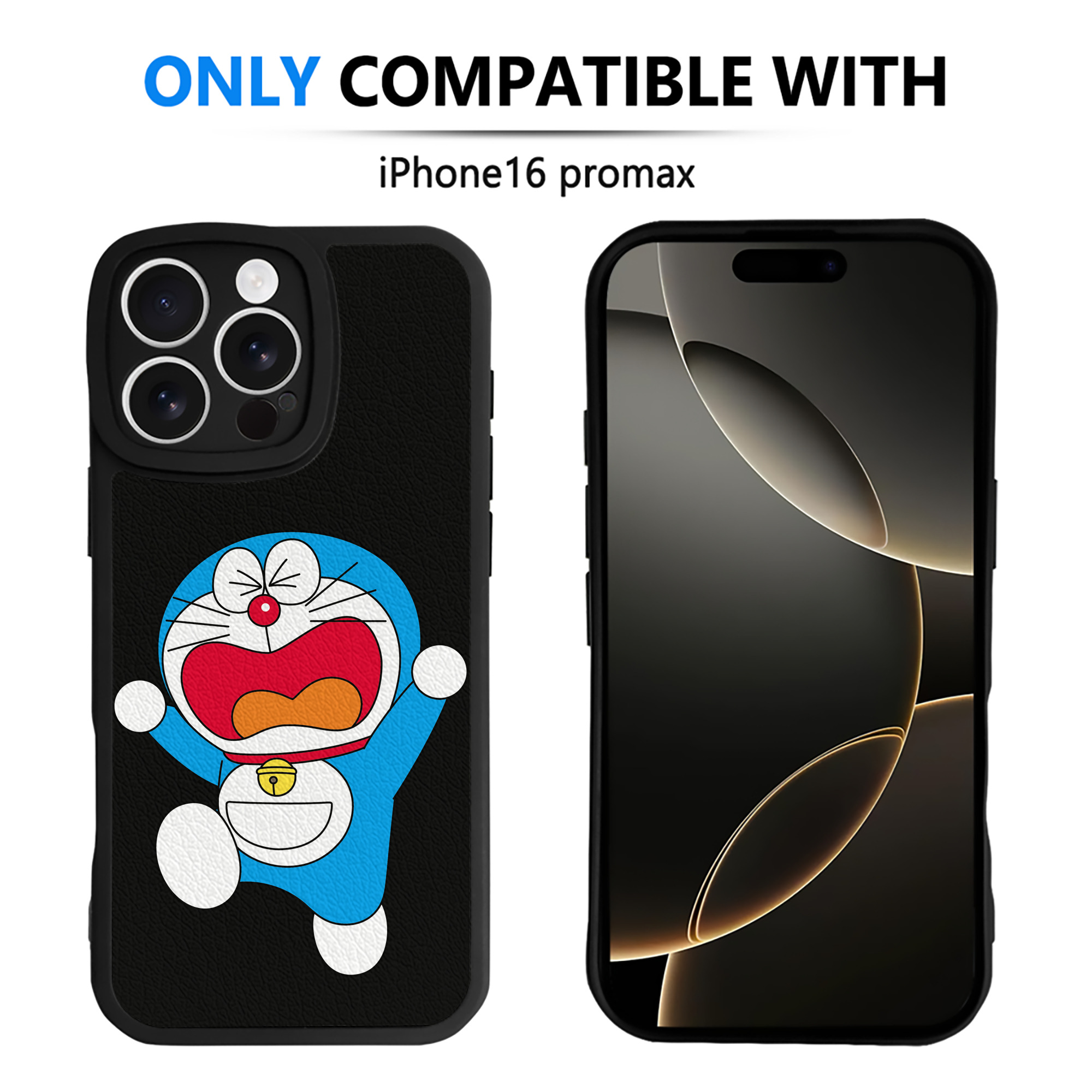 （画像用） ドラえもん Doraemon 【iPhone 16シリーズ対応】シリコンスマホケース（レザー調） 材質：シリコン